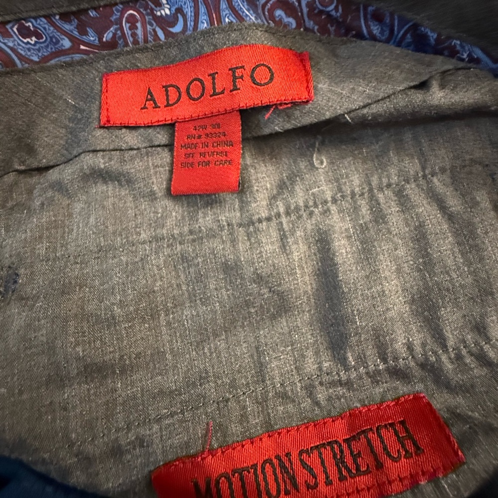 Adolfo Men's Dress Pants in Navy Blue - Picture 2 of 2